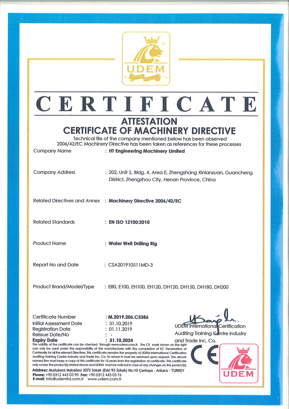 CE certificate