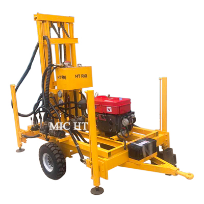 Trailer Mounted Water Well Rotary Head Drilling Rig For Sale